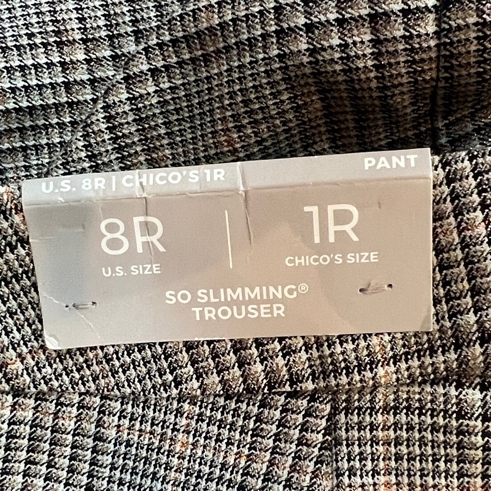 Chico's Houndstooth Patterned Pants - Subtle Sparkle ✨ Thread - Picture 5 of 10